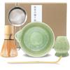 Yuknees Matcha Kit Completo Matcha Set per Cerimonia Giapponese con Frusta in Bambù Set di Tè Matcha in Ceramica Chasen Supporto per Frullino Cucchiaio Ciotola per Matcha Regalo ad Amici o Colleghi (Verde-2)