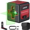 XUNTOP Livella Laser a Croce Verde Ricaricabile da 5-30 m, Marcatore Laser Autolivellante ±1,5 mm IP54 Compatto USB-C - Strumento di Marcatura per il Fai-da-Te e la Piastrellatura degli Interni