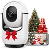 RADCLO Telecamera WiFi Interna 2K, Pan 360°, Visione Notturna, Rilevamento Movimento, Audio Bidirezionale, Monitor Neonati/Pet, App Remota, Cloud/SD