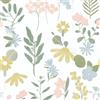 ICYEHAO Carta da Parati Floreale,44 x 500cm Carta Adesiva Fiori Rosa e Gialla Foglie Verdi Boho Cart da Parati Piante Botanica Cart Adesiva per Mobili,Camera da Letto,Soggiorno,Bagno,Cucina