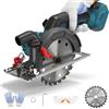 Catolsss Sega circolare a batteria per Makita 18 V, batteria al litio, 8000 giri/min, con taglio diagonale di 45°, mini sega circolare senza spazzole (165 mm) per tagliare legno (senza batteria)