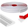 GIONAR Modanature autoadesive da parete, 6,1 m x 28 mm, listello decorativo da parete, colore bianco, cornice a specchio, decorazione per la casa