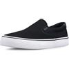Lugz Clipper Classic Slip-on Canvas Sneaker, Scarpe da Ginnastica Uomo, Nero, Bianco, Nero, 42.5 EU