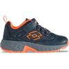 LOTTO Woodlark K Unisex Kids, Scarpe da Ginnastica, Navy Fr Orange, 35 EU