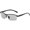 YUELUQU Occhiali sportivi polarizzati occhiali da sole per esterni telaio in metallo UV400 protezione guida pesca ciclismo corsa ciclista occhiali (nero/fotocromatico)