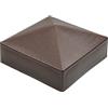 MroMax Tappo di plastica per recinzione in legno trattato a pressione, 1 pezzo, marrone, 90 x 90 mm