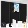 LuLuxinxin Tenda Oscurante per Finestre Senza Forare,100% Blocco Luce Pannello Oscurante per Finestre,Rivestimento Opaco Nero,Protezione Solare Interna,Tessuto Termico Antiriflesso,200x145cm