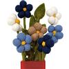 Your Castle Bouquet di 7 Fiori in Feltro Fatti a Mano e 1 Asto, Commercio Equo, Decorazione Sostenibile, Fiori Artificiali Realistici in Tessuto, Set di Stoffa