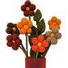 Your Castle Bouquet di 7 Fiori in Feltro Fatti a Mano e 1 Ast, Commercio Equo, Decorazione Sostenibile, Fiori Artificiali Realistici, Tessili, Set di Stoffa