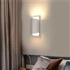 SENQIU Applique da Parete Interno Moderno, Lampadina Intercambiabile G9, Lampada da Parete Metallo Bianca, Biemissione up&down, Lampada da Muro per Soggiorno Camera da Letto Corridoio Scale