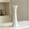 JIDOFUE Vaso moderno in ceramica bianca 12 pollici 30 cm alto elegante vaso di fiori con struttura Vaso decorativo per erba della pampa da tavolo soggiorno e camera da letto
