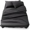 Blumtal Completo lenzuola matrimoniali 3pz - completo letto matrimoniale certificato OEKO-TEX - lenzuolo con angoli 160x200x30cm + lenzuolo 240x275cm + federa cuscino 50x80cm in microfibra - antracite