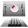 Miuyunya Set di 4 Tovagliette In Tessuto Simil Cotone Lino Lavabili 30 x 45 cm Tovaglietta Colazione Moderne Bohémien Rettangolare Decorazioni per Cucina, Tavolo da Pranzo, Hotel Lavatrice