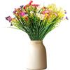 VARHHUXHA 10 Pz Mazzi di Fiori Artificiali Realistici, Piante Finte da Interno, Fiori Finti Margherite Finte per Decorazioni, Pianta Artificiale da Interno da Esterno Giardino Ufficio Resistente ai Raggi UV