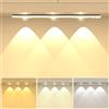 Ylatoial Luce Armadio 30 cm Luce Sottopensile con Sensore di Movimento 4 Modalità, 3 Temperatura Colore, Luminosità Regolabile 1200mAh Senza Fili Luci Notturne per Vetrina, Libreria, Cucina Decora