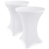 Blumtal Copertura Elasticizzata Per Tavolo Alto, Elegante Copertura Per Tavolo Da Bar {Bianco Ø 60-65Cm}