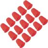 PATIKIL Ditale in Silicone per Dita, 15Pz Protezione per Dita in Silicone Proteggi Dita Mano Coperture Pad Guardia per Ufficio Conteggio Cucito, Rosso Taglia Xs