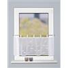 Home WOHNIDEEN Thayer - Cafehaus semitrasparente, effetto lino ricamato, base inferiore 5 cm, colore: bianco, dimensioni: 45 x 120 cm, numero: 1 x