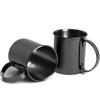 ECHTWERK Set di 2 bicchieri in rame infrangibili in acciaio inossidabile - Ideali per gin, vodka, birra e bevande fredde - Confezione regalo - Edizione nera - 1000 ml