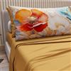 PETTI Artigiani Italiani - Lenzuola in Cotone con Federe in Stampa Digitale, Lenzuola Letto Singolo, Completo Letto Singolo, Floreale 9 Giallo Ocra, 100% Made in Italy
