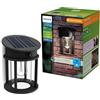 Philips Geri Lampada solare da parete rotonda, per esterni, Ultraefficient, Lampadina solare sostituibile, Sensore di movimento, 4000K, Nero