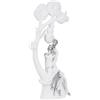 Casablanca modernes Design Casablanca - Statuetta Tree of Love, in resina, colore bianco opaco, effetto metallico, altezza 40 cm x larghezza 21 cm, motivo coppia di alberi