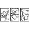 Wallity Hanah Home Elegante accessorio decorativo da parete in metallo nero (3 pezzi), 30 x 45 cm, 100% metallo, spessore 1,5 mm, facile da montare, perfetto per arredamento moderno