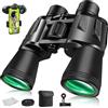 Lupxiu Binocolo per adulti con adattatore per smartphone, 20 x 50 cm, impermeabile e tattico con BAK4 Prism Oculare FMC Lente FMC,binoculari HD compatti per caccia, birdwatching, concerti