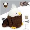 Baguuaray Uccellino per Gatti Che Vola, Giochi Interattivi Gatto con Erba Gatta, Giocattolo Gatti Uccello Volante, Ricaricabile Flapping Bird Cat Toy per Pulizia dei Denti e Giocare (Aquila)