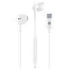 Music Sound | AURICOLARI Capsula | Auricolari con Filo e Microfono - Compatibilità Usb-C - Colore Bianco