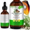 FRDUGA Olio Batana, Essenziale Di Rosmarino E Di Ricino Nero 60ml, 3 in 1olio Naturale Crescita Capelli, Stimolano la Crescita dei Capelli, Rinforzante Nutre il Cuoio Capelluto Secco Infoltisce Ciglia