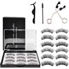Puasok Ciglia Finte Magnetiche 3 Paia, Ciglia Magnetiche 3D Voluminose Riutilizzabili Senza Colla, Magnetic Lashes con Pinzetta, Tenuta Forte e Comfort Tutto il Giorno (Versione Folta)