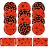 Com-four® 15x Piatti Decorativi Halloween - Riutilizzabili in Plastica Con Design Ragno e Zucca - per Uso Alimentare - 2 Forme (15 Pezzi)