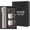 ZMHQLPDZ Borraccia Termica 500ml,Borraccia Isotermica con tappo tazza, Thermos acciaio inox 18/8 con Sottovuoto a Doppia Parete,Antigoccia,12 ore caldo/24 ore Freddo per Tè e Caffè