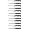 AURMOO 12 Pezzi Coltelli da Bistecca, Set di Coltelli da Carne, | Set di Coltelli Bistecca, Professionale Coltello Bistecca, Coltello Affilati con Lama in Acciaio Inox, Coltellos da Tavola