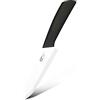 Euroxanty - Coltello con lama in ceramica di zirconio, lama extra affilata, resistente all'abrasione, manico ergonomico,taglio preciso, 27 cm, nero