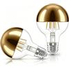 Vanpus Lampadina LED Vintage Edison E27-6W 2700K Warm White CRI>90, Oro Mezzo Cromato, Regolazione Senza Scintillio, Ø80mm per Ambienti Accoglienti (Confezione da 2)