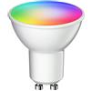 ledscom.de Lampadina GU10 LED RGB, PAR16, bianco caldo - bianco freddo (2900-6200 K), 5,5 W, 473lm, 103°, Smart Home, WLAN, Alexa, opaco