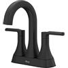 Pfister Vaneri LF048VRIBB - Rubinetto per lavabo da bagno, 10,2 cm, 2 maniglie, 3 fori, finitura nera opaca