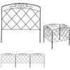 Relaxdays Recinzione da Giardino, Set 4 Pareti per Cortile, Recinto Decorativo, Metallo, Design Antico, 41,5x245 cm,nero