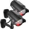 Sporgo 2 pezzi telecamera finta per esterni: telecamera di sorveglianza solare Dummy con luce a LED rossa lampeggiante, atrappa, telecamera di sorveglianza finte, telecamera di sicurezza per interni