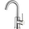 ZYNUHMO Rubinetto da bagno,Rubinetto da bagno/cucina,girevole a 360°, miscelatore monocomando,Rubinetto in acciaio inox spazzolato