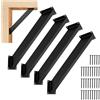 Guolich 4 Pezzi Staffe per Gazebo, Squadrette Angolari, Connettori per Travi, Staffe per Travi in Legno, Set di Supporti per Gazebo, Connettori Pergola, Supporto per Gazebo con Angolo di 45°