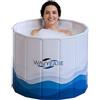 WAVYEASE Vasca Portatile e Pieghevole | Doppio Uso: Crioterapia & Idromassaggio | Bagno Ghiaccio e Immersione Fredda | 80x66 cm | per Interni ed Esterni (Bianco)