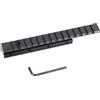 FOCUHUNTER Supporto per slitta Picatinny, supporto tattico a basso profilo per cannocchiale da 14 slot, corto; adattatore da slitta a coda di rondine da 11 mm a slitta Picatinny da 20 mm per caccia