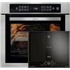 KAISER Set da forno Autark da incasso, in acciaio inox, 86 l, 15 carati, display a LED, piano cottura a induzione, 60 cm, zona libera con 2 zone a induzione FLEX EH 6306 N R+KCT 61 FI