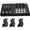 Enwye Mixer audio professionale, mixer DJ, scheda audio live, cambia voce, alimentazione phantom 48 V, interfaccia stereo per streaming, podcasting, gaming