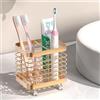 Luxspire Portaspazzolini Elettrici, Porta Spazzolini da Parete, Dispenser Spazzolini in Acciaio Inox, Supporto Spazzolini Adesivo, Organizer per Spazzolino Dentifricio, Contenitore da Bagno, Oro Rosa