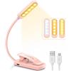 TEAMPD Luce per Lettura, USB Ricaricabile, 10 LEDs, 3 Modalità, Clip, 360° Flessibile, per Libro, Kindle, Portatili, Viaggio, Emergenza