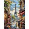 NEWENMO 5D Eiffel Tower Diamond Painting Kit per Adulti,Parigi Vista da Strada Pittura Diamante Kit,Fai Da Te Fiori Colorati Diamond Art Kit Completo,per Adulti Principianti Decorazione Casa 30x40cm